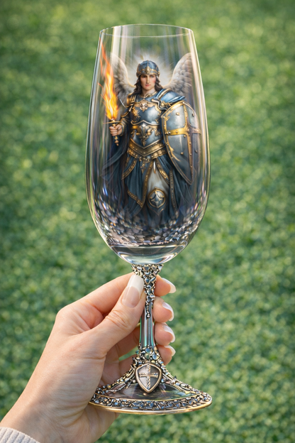 St. Michael the Defender Wine Glass